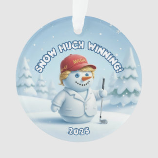 MAGA Sneeuwman Trump Ornament - Patriotisch Orname