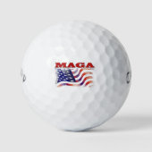 MAGA sterren en strepen Golfballen (Voorkant)