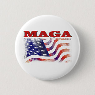 MAGA sterren en strepen Ronde Button 5,7 Cm