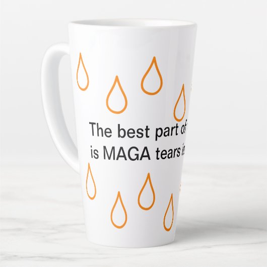 MAGA-tranen latte Mok (Linkerhoek)