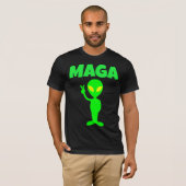 MAGA TRUMP ALIEN PEACE FUNNY T-SHIRT (Devant entier)