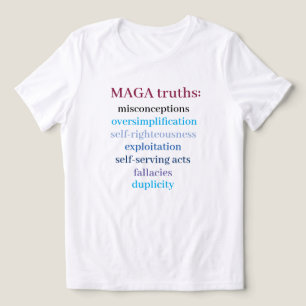 MAGA-waarheden anti-MAGA-boodschap Tri-Blend Shirt