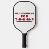 Magadonians voor Trump 2024 Red Blue Star Pickleball Paddle (Achterkant)