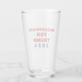 Magadonians voor Trump 2024 Rood Blauw Glas (Achterkant)