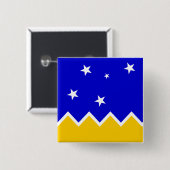 Magallanes, Chili, Antarctica-vlag Vierkante Button 5,1 Cm (Voorkant /achterkant)