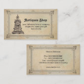 magasin d'antiquités ou carte de visite d'objet de (Devant / Derrière)