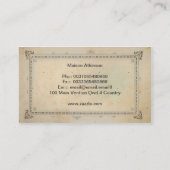 magasin d'antiquités ou carte de visite d'objet de (Dos)