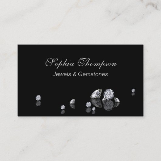 Magasin de bijoux de luxe de diamants - carte de (Devant)
