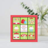 Magasin de bonbons Cartes de Noël d'affaires (Debout devant)