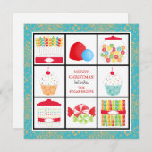 Magasin de bonbons Cartes de Noël d'affaires (Devant / Derrière)