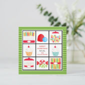 Magasin de bonbons Cartes de Noël d'affaires (Debout devant)