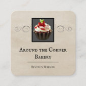 Magasin de boulangerie | Carte de visite beige (Devant)