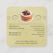 Magasin de boulangerie | Carte de visite jaune (Dos)