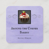 Magasin de boulangerie | Carte de visite violet (Devant)