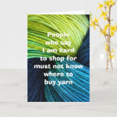 Magasin de fils, carte de voeux pour tricots (Fleur jaune)