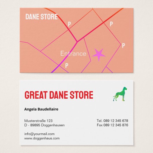 Magasin de Grand Danois personnalisé  (Devant & derrière)