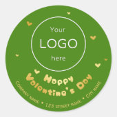 Magasin de la Saint Valentin logo Sticker vert (Devant)