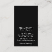 Magasin de smoking - carte de visite (Dos)