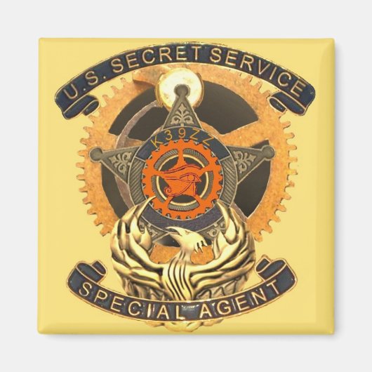 Magazijn 13 Steampunk Secret Service Badge Magnet Magneet (Voorkant)