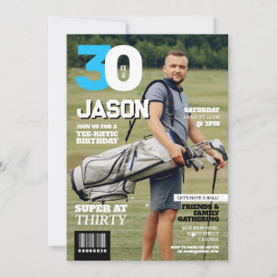 Magazine 30 Mannen Golfdertigjarige verjaardag Kaart