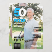 Magazine 50 Mannen Golfviering 50 jaar Kaart (Voorkant / Achterkant)