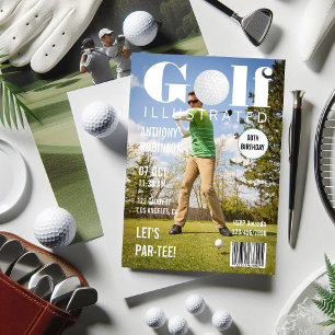 Magazine Celebrity Golf Verjaardagsfeest Foto Kaart