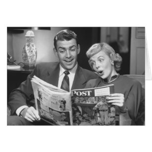 Magazine Couple Reading