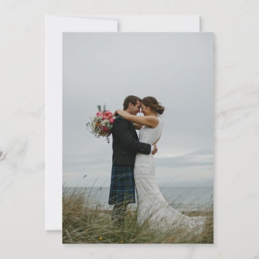 Magazine cover foto bruiloft uitnodiging (Achterkant)