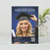 Magazine Cover Graduation Blue Kaart (Staand voorkant)