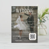 Magazine Cover Wedding Invitation (Debout devant)