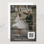 Magazine Cover Wedding Invitation (Devant / Derrière)