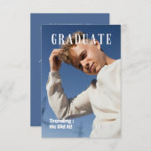 MAGAZINE DIPLÔMÉE FAIRE-PART INVITATION (Devant / Derrière)