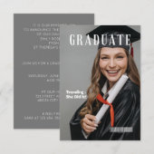 MAGAZINE DIPLÔMÉE FAIRE-PART INVITATION (Devant / Derrière)