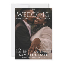 Magazine Editorial Newspaper Wedding Save the Date