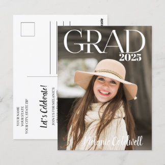 Magazine-geïnspireerde uitnodiging voor afstudeerf