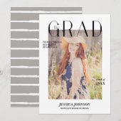 Magazine Hoesje Afstuderen Aankondiging fotokaart (Voorkant / Achterkant)