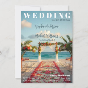 Magazine Hoesje Beach Wedding Kaart