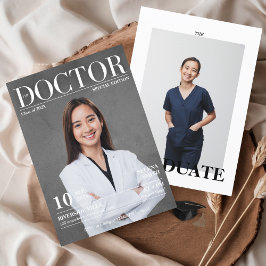 Magazine Hoesje Doctor Graduation Party Foto Kaart