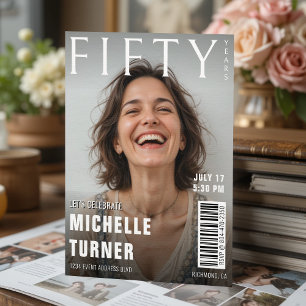 Magazine Hoesje Foto 50ste Verjaardagsfeest Kaart