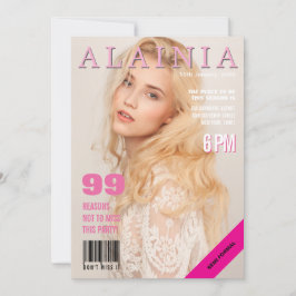 Magazine Hoesje Party Evenement Foto Uitnodigen Kaart