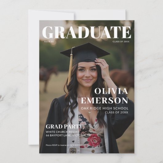 Magazine Hoesje Photo Afstuderen Kaart (Voorkant)