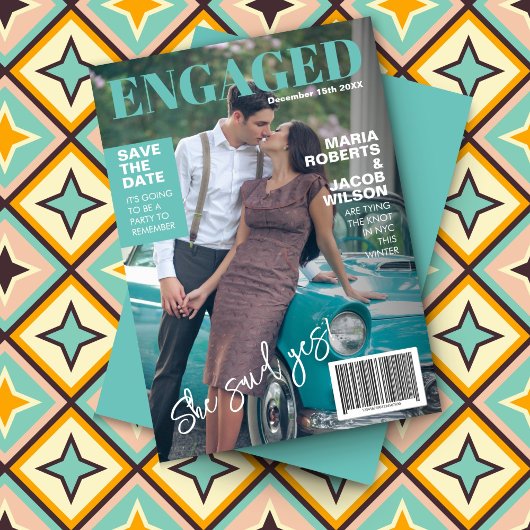 Magazine Hoesje Sla de datum foto aankondiging