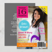 Magazine Hoesje Sweet Sixteen Uitnodiging (Voorkant / Achterkant)