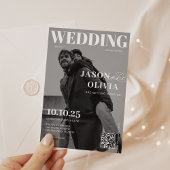 Magazine Hoesje Zwart & Wit Foto Unieke bruiloft Kaart