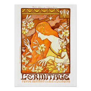 Magazine poster vintage Art Nouveau Femme