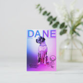 Magazine Style Great Dane Visitekaartje (Staand voorkant)