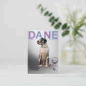 Magazine Style Great Dane Visitekaartje (Staand voorkant)