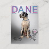 Magazine Style Great Dane Visitekaartje (Voorkant)