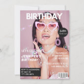 Magazine Stylish Photo 34e anniversaire invitation (Devant)