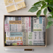 Magazine Typografie Collage Tissue Paper Tissuepapier (Geschenk)